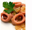 Squid and potatoes